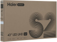 Телевизор LED Haier 43" LED S2 Frameless черный 4K Ultra HD 60Hz MEMC DVB-T DVB-T2 DVB-C DVB-S DVB-S2 USB WiFi Smart TV (RUS)