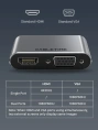 Док-станция CABLETIME CB41G (CT-C160-PU31-CMHV-S0.15) 4-в-1 USB тип C на HDMI+VGA