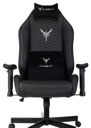 Кресло игровое KNIGHT Neon, на колесиках, эко.кожа, черный [knight neon carbon]