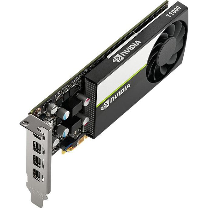 Видеокарта VGA NVIDIA QUADRO T1000 8GB 900-5G172-2570-000, GDDR6/128-bit, PCIe 3.0, 4xmDP, 1-slot, BOX/RTL/PB
