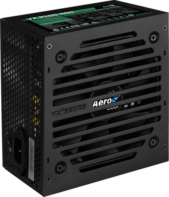 Блок питания 650W AeroCool VX PLUS 650 650W ATX 2.3, Non-PFC, 20+4P 4+4P, PCIe 6+2P x2, PATA x3, SATA x4, FDD fan 12cm 4713105962789