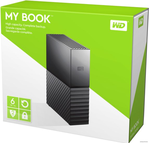 Жесткий диск WD USB3.0 6TB WDBBGB0060HBK-EESN My Book 3.5" черный