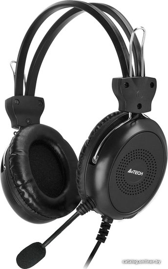 Наушники с микрофоном A4Tech HU-30 черный 2м накладные USB оголовье