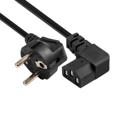 Кабель питания ExeGate OfficePC PC-1.8 450W-Schuko->C13(У) (Евровилка EU/Тип F(Schuko) ->IEC 320 C13 угловой, черный, 1.8м) EX297777RUS