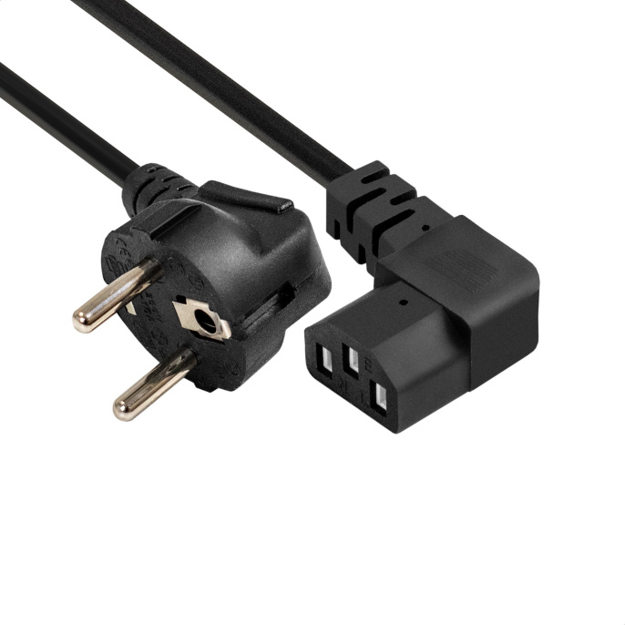 Кабель питания ExeGate OfficePC PC-1.8 450W-Schuko->C13(У) (Евровилка EU/Тип F(Schuko) ->IEC 320 C13 угловой, черный, 1.8м) EX297777RUS