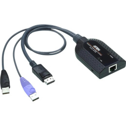 Модуль удлинителя ATEN KA7189 DP+K/M USB 2.0, 50 метр., 1xUTP Cat5e, для подкл.комп.к перекл.KN21xxx/41xxx/11xxv/KMxx32, макс.разр.1920х1200, RJ45+DP+2xUSB A-тип, Female+3xMale,, Virtual Media;Smartcard/CAC
