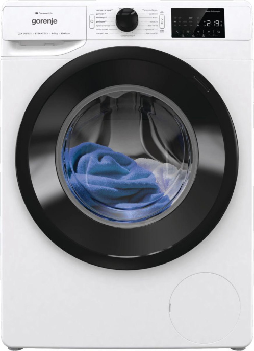 Стиральная машина Gorenje WPNEI72SA1SWIFI/C, с фронтальной загрузкой, 7кг, 1200об/мин, с паром, инверторная