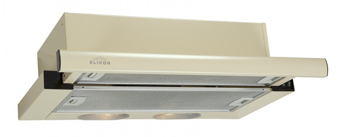 Вытяжка встраиваемая Elikor Интегра 45П-400-В2Л кремовый управление: кнопочное 1 мотор