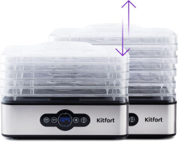 Сушилка для овощей и фруктов KitFort КТ-1914,  черный,  5 поддонов