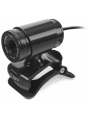 Веб-камера CBR CW 830M Blac с матрицей 0,3 МП, разрешение видео 640х480, USB 2.0, встроенный микрофон, ручная фокусировка, крепление на мониторе, длина кабеля 1,4 м, цвет чёрный