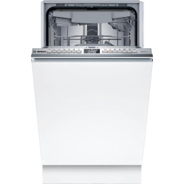 Встраиваемая посудомоечная машина Bosch Serie 4 SPV4EMX10E,  узкая, ширина 44.8см, полновстраиваемая, загрузка 10 комплектов, серебристый