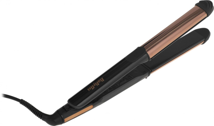 Выпрямитель для волос BABYLISS ST481E,  черный и золотистый