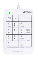Числовой блок A4TECH Fstyler FK13P, проводная, USB, мембранная, белый [fk13p white]