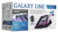 Утюг GALAXY LINE GL 6128,  с паровым ударом,  2200Вт,  черный и фиолетовый