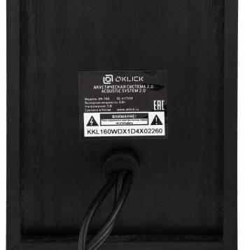 Колонки Oklick OK-160,  2.0,  черный [417559]