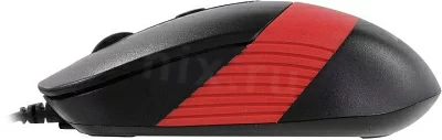 Мышь A4Tech Fstyler FM10 черный/красный оптическая (1600dpi) USB (4but)