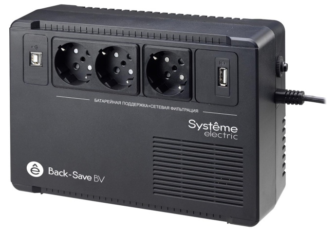  Источник бесперебойного питания Systeme Electriс BV BVSE600RS 360Вт 600ВА черный