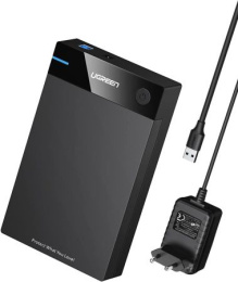 Внешний корпус для жесткого диска UGREEN US222 50422 USB 3.0 B to 3.5''/2.5" SATA Hard Drive Box EU. Цвет: черный (50422_)