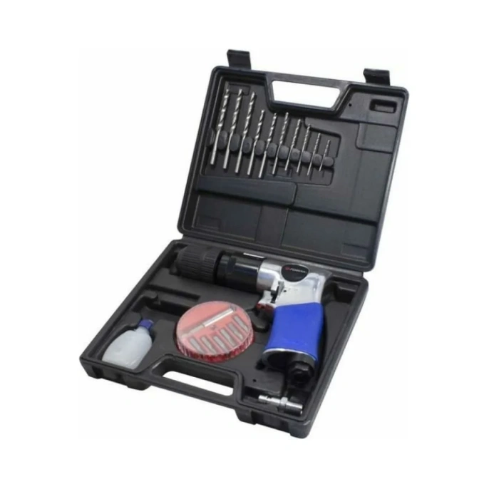 Пневмодрель с реверсом, набором бит и сверл ROCKFORCE 20 предметов RF-RP7810(50376)