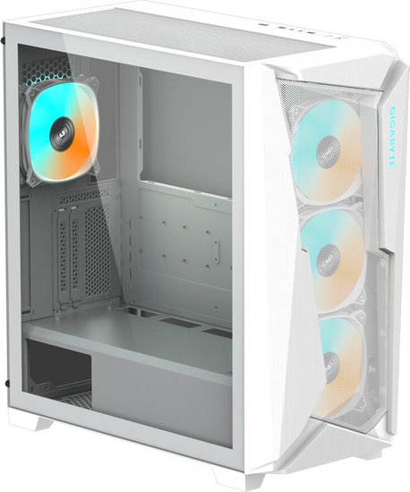 Корпус Gigabyte C301 Glass White MidTower, ATX, USB-C x1, USB3.0 x2, Audio I/O, GPU:400mm, Black, TG GB-C301GW