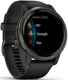 Смарт-часы Garmin Venu 2 33мм 1.3" AMOLED корп.черный рем.черный разм.брасл.:135-200мм 010-02430-11