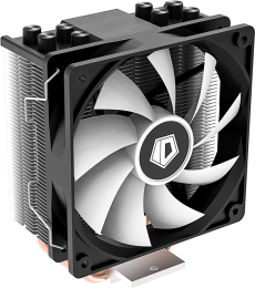 Кулер ID-Cooling SE-214-XT Black Intel LGA1851/1700/1200/1151/1150/1155/1156/2011/2066, AMD AM5/AM4, крепление на винтах, 4 тепловые трубки 6мм , размер вентилятора: 120x120x25 мм, гидравлический подшипник, 1800 об/мин, 76.16CFM, 35.2dB