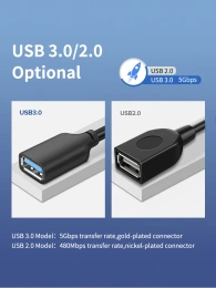 Удлинительный кабель CABLETIME CA14J (CT-AMAF2.0-PB1.5) 1.5 м, черный, ПВХ USB2.0 AM-AF