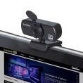 Веб-камера широкоугольная ExeGate Stream C940 Wide 2K AF T-Tripod (4Мп, 2560x1440, 30fps, H.264, автоматический фокус, защитная шторка, штатив Tripod Tele Ball в комплекте, широкоугольный 4-линзовый (стекло) объектив 89°, EX294582RUS