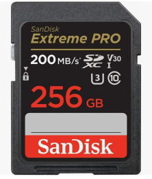 Карта памяти SanDisk Extreme Pro SD UHS I 256GB Card for 4K Video for DSLR and Mirrorless Cameras 200MB/s Read & 140MB/s Write SDSDXXD-256G-GN4IN
