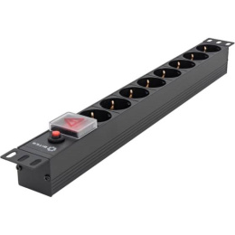 5bites PDU819A-07 Блок розеток 8S / AL / SWITCH / 1U / 19"