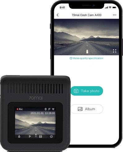 Видеорегистратор 70MAI Dash Cam A400, серый