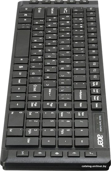 Клавиатура Acer OKW010 черный USB slim Multimedia ZL.KBDEE.002 кабель 1.45м