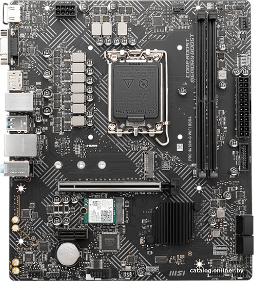 Материнская плата MSI PRO H610M-G WIFI DDR4, Socket LGA 1700, Intel H610, mATX, Ret