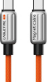 Магнитный кабель USB-C CABLETIME CU06L (CT-CM240-MZO2) 2 м, 480 Мбит/с, 5А/48В 240Вт, оранжевый, для быстрого заряда смартфонов и ноутбуков