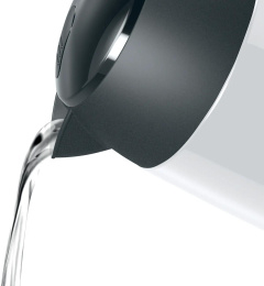 Электрочайник Bosch TWK3P421 (мощность: 2400 Вт, объем 1.7 л, съемный фильтр, автоматическое отключение при закипании, защита от перегрева, цвет белый/черный)