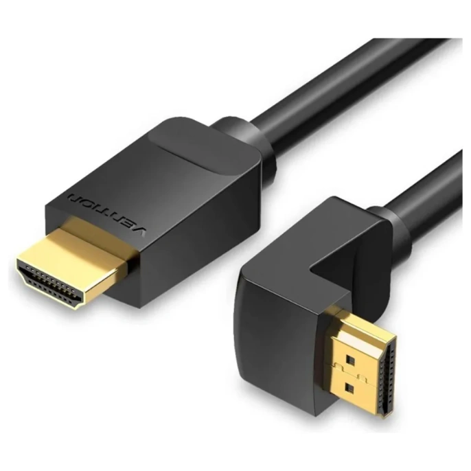 Кабель VENTION HDMI High speed v2.0 with Ethernet 19M/19M угол 270 - 2м AAQBH
