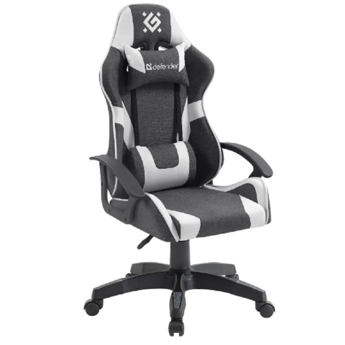 Игровое кресло Ibis Серый/Белый,класс 2,ткань DEFENDER 64043