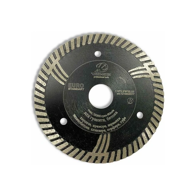 Диск алмазный турбо по граниту EURO STANDART (115х22.2 мм) TECH-NICK 121.000.5317