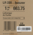 Воздухоочиститель Beurer LR220 38Вт белый 663.75