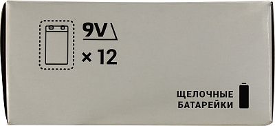 Элемент питания Космос КОС6LR61MAX1S-12 9V щелочной (alkaline) типа "Крона" уп. 12 шт