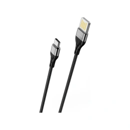 USB кабель Borofone bu11 tasteful type-c, 1.2м, 3a, нейлон (серый) 0L-00050572