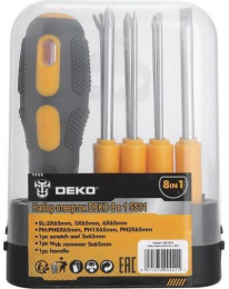 Набор отверток DEKO SS01, 8 предметов [065-0570]