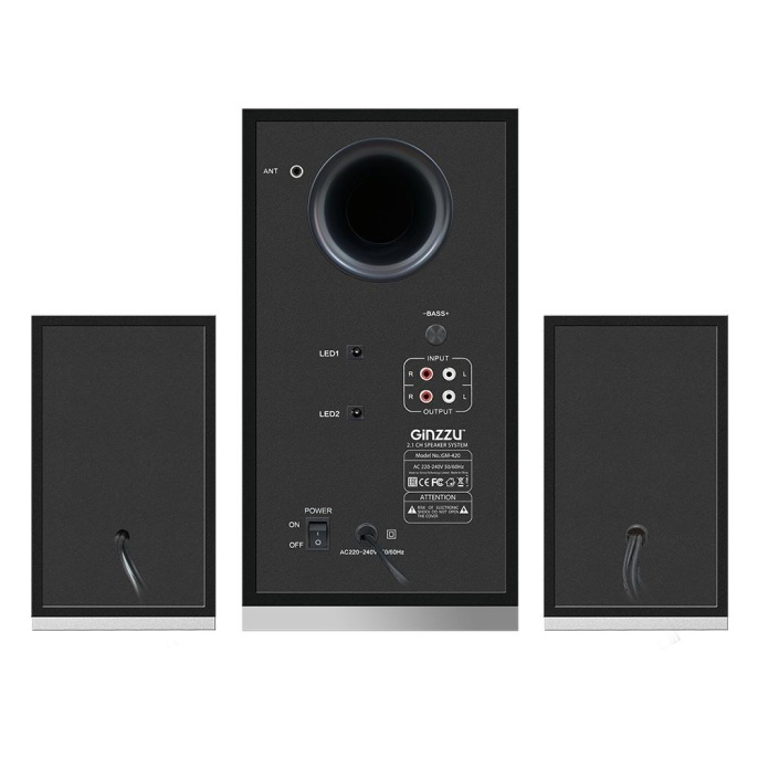 Ginzzu GM-420, Акустическая система 2.1, 65W/BT/USB/SD/FM/ДУ