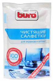Влажные салфетки Buro BU-Zscreen,  100 шт (запасной блок) для экранов мониторов/плазменных/ЖК телевизоров/ноутбуков