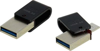 Накопитель Silicon Power Mobile X31 SP032GBUF3X31V1K USB3.0/USB micro-B OTG Flash Drive 32Gb (RTL)