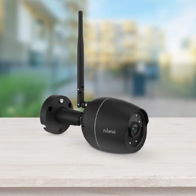 RUBETEK RV-3424/B Видеокамера стационарная обзор 100° Full HD цв. чёрный , 2 Мп, 1/2.9'' CMOS, объектив 4.0 мм, ONVIF/WebRTC/RTSP, слот microSD, Wi-Fi 2.4 ГГц, IP65, металл