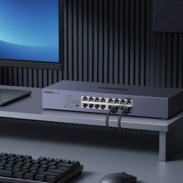 Коммутатор сетевой UGREEN CM939 75289EU 16-Port Gigabit Ethernet Switch Aluminum Housing EU. Цвет: серый космос 75289EU_