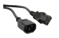 Шнур питания Hyperline (PWC-IEC13-IEC14-1.0-BK) C13-С14 проводник.:3x0.75мм2 1м 230В 10А (упак.:1шт)