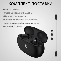 Гарнитура внутриканальные Beats Studio Buds True Wireless Noise Cancelling черный беспроводные bluetooth в ушной раковине MJ4X3EE/A