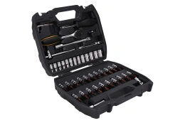 Набор торцевых ключей DELI DL1046 1/4 46 шт. 1/4", муфты из стали 50BV30, пластиковый кейс